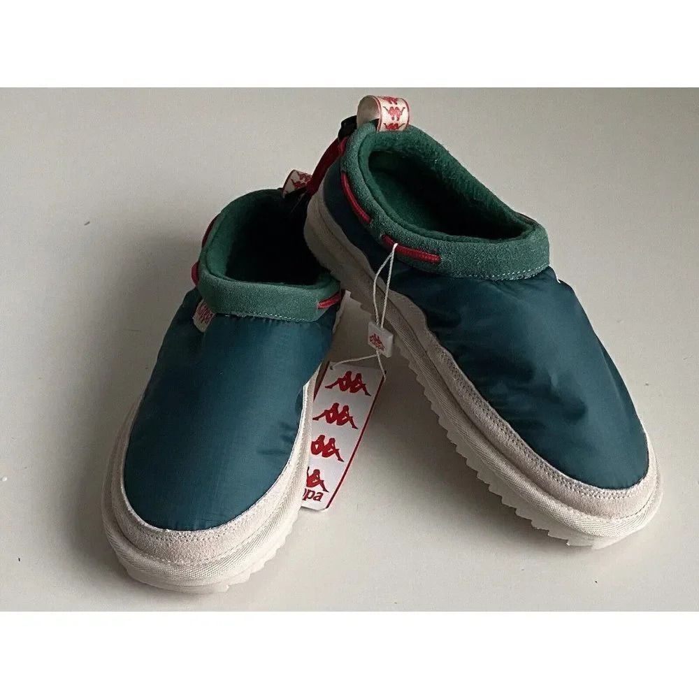 KAPPA 222 BANDA MULE Green Eggnog Slippers Mules Lined‎ Men's Sz 6 Women’s 7.5